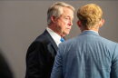 U.S. Sen. Roger Marshall prepares to speak to a group of Kansas business leaders on Aug. 27, 2026, in Olathe.