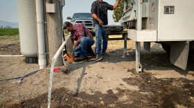  Water well pump servicers with TW Wells get a water well outside Klamath Falls running again on Aug. 5. 
