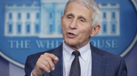Dr. Anthony Fauci, director of the National Institute of Allergy and Infectious Diseases, speaks during the daily briefing at the White House in Washington, Wednesday, Dec. 1, 2021. (Susan Walsh/AP)
