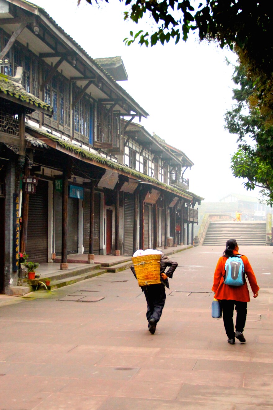 Early morning in Pingle Ancient Town in Sichuan Province China