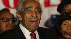 Rep. Charles Rangel, D-N.Y., at his victory party Tuesday night.