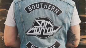 The back of a denim vest displays patches reading “Southern,” “Sam Morrow,” and “Boogie.”
