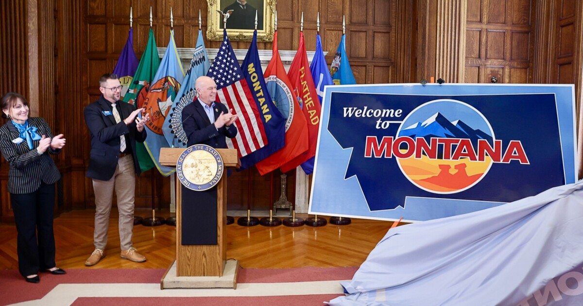 Montana selects new state line highway welcome sign