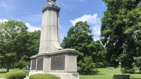 The Confederate monument was moved to Garfield Park from Greenlawn Cemetery in in 1928.