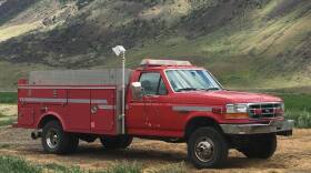 Molly and David Linville purchased a brush truck to fight fires on their ranch and their neighbors’ land in Douglas County, Washington. They live in the Moses Coulee area, where no agency is assigned to respond to fires that spark there. Courtesy of Molly Linville