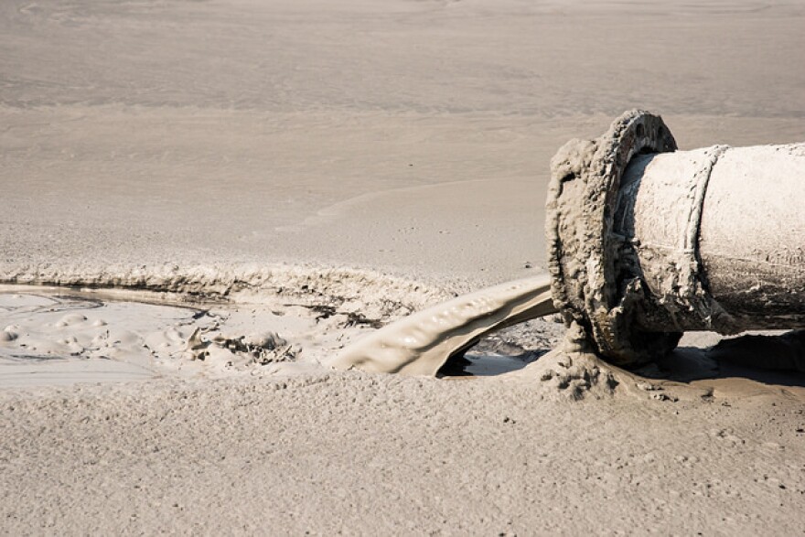 Coal ash waste at the Colstrip power plant.