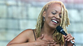 FILE - Cassandra Wilson performs at the JVC Jazz Festival in Newport, R.I., on Aug. 10, 2003. (AP Photo/Stew Milne, File)