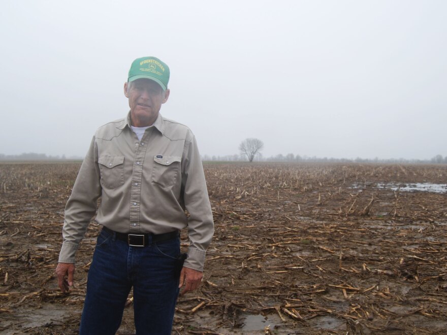 Missouri farmer Gary Riedel says wet weather will put him about a month behind last year's planting.