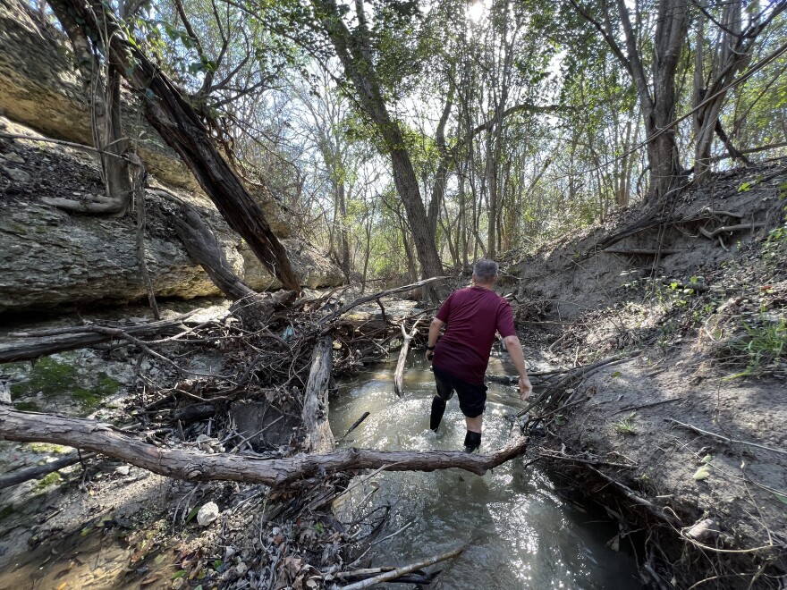 The trail took hashers into the creek for about 20 minutes before back to land.