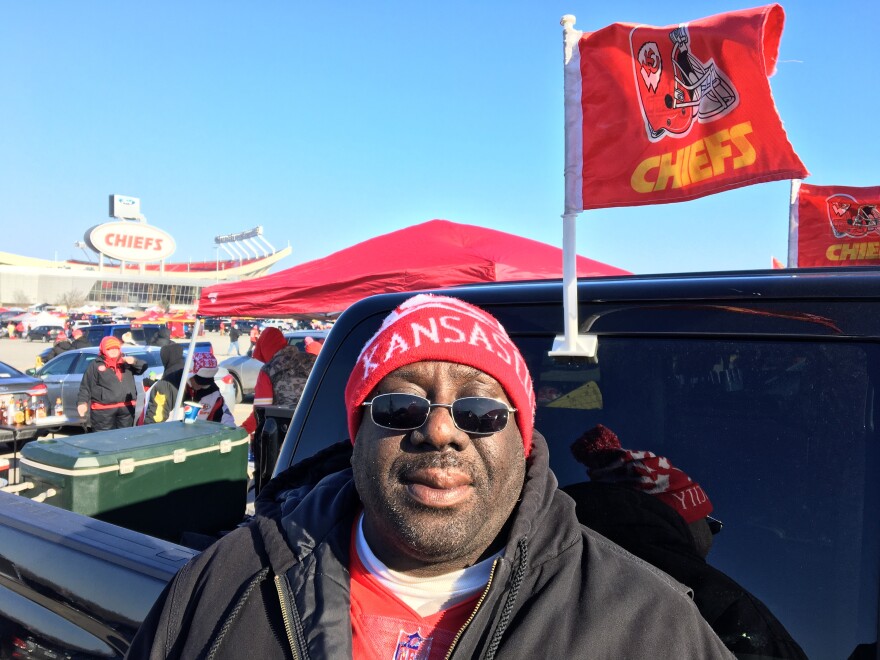 Mark Powell arrived at Arrowhead Stadium for today's AFC Championship game at 4:45 a.m.