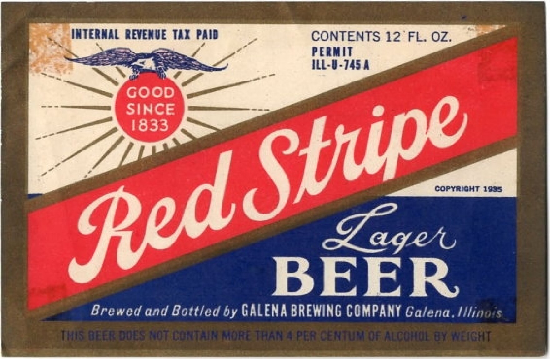This Week In Illinois History Red Stripe Beer An Illinois Original