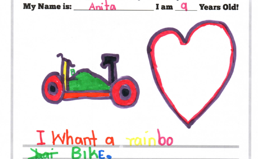 A drawing of one Idaho kids dream bike.