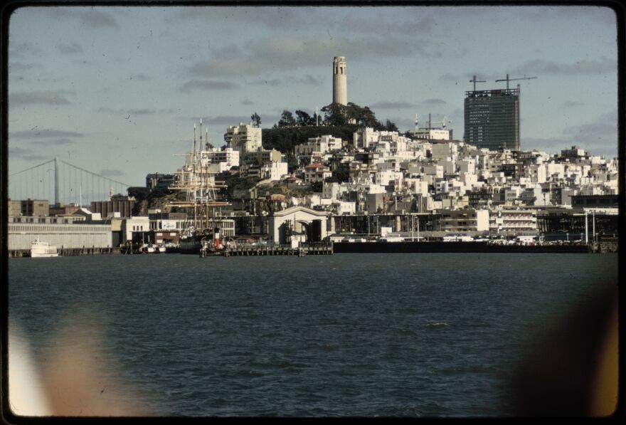 Telegraph Hill from San Francisco Bay in 1972.