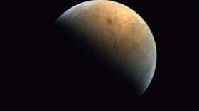 The first image of Mars sent back from UAE's Hope probe. Photo: UAE / Twitter