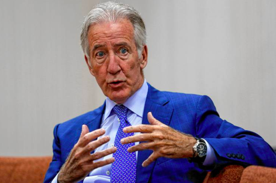 U.S. Rep. Richard Neal spoke Aug. 23, 2018, at the Daily Hampshire Gazette in Northampton, Massachusetts.