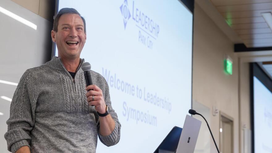 Leadership Director Scott van Hartesvelt speaking at the Leadership Symposium.