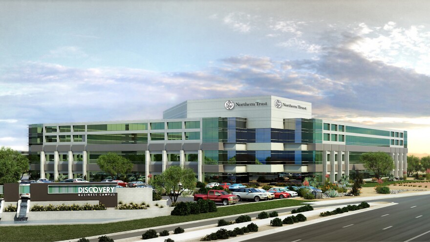 A rendering of the proposed Northern Trust office complex in Tempe.