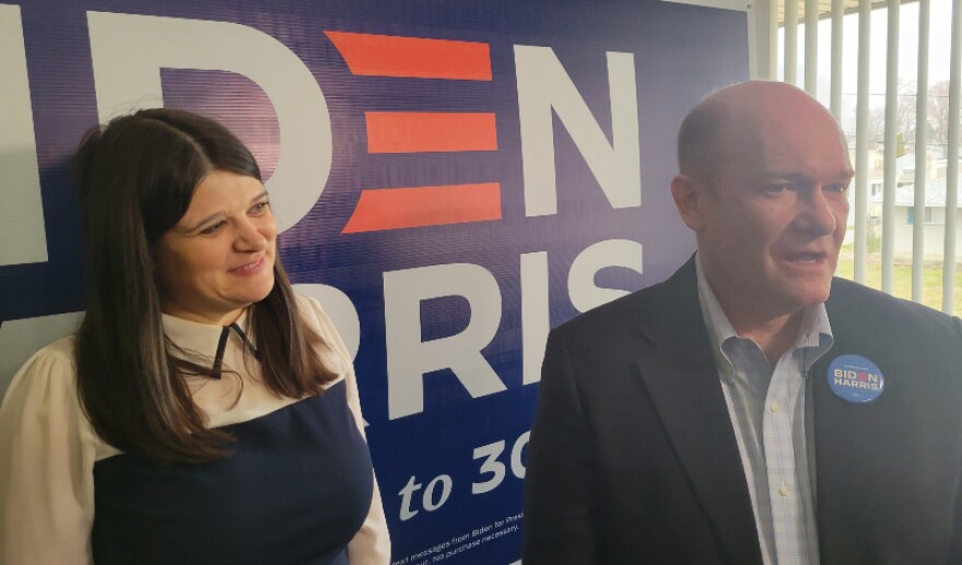 Haley Stevens (D-MI 11) and U.S. Senator Chris Coons (D-Delaware)