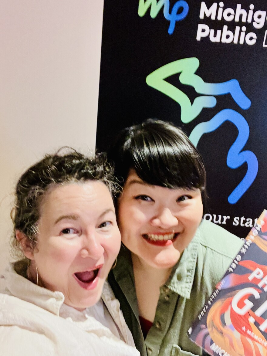 Selfie of Stateside Host April Baer and writer Michelle Yang.