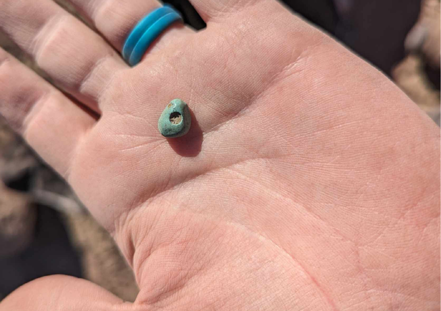 In archeological work along the Rio Grande in Big Bend Ranch State Park, a turquoise bead was among the “exotic artifacts” testifying to far-flung trade connections cultivated by the Big Bend’s Native peoples.
