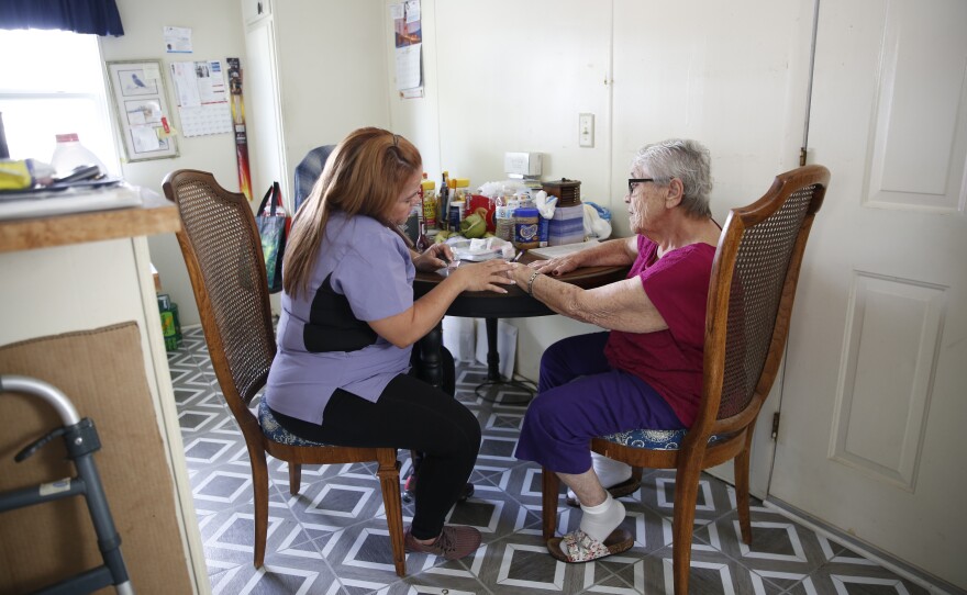 Korean War veteran Hector Ortiz and his wife, Maria, live in Royal Palm Village, where they struggle to keep up with rising lot rent while also managing Maria's home health care needs.