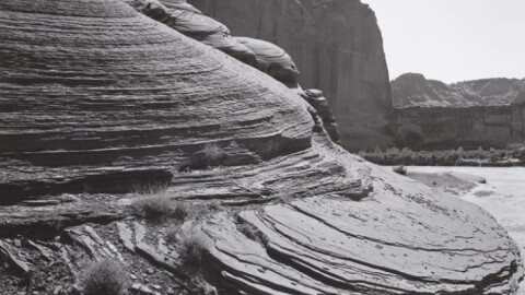 Ansel Adams was known for his black and white photography of natural formations such as this work of rock formations at Canyon de Chelly National Monument, Arizona, 1947. This is among the works on display at The Baker Museum in Naples.