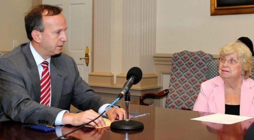 Former Gov. Jack Markell with longtime Senator Nancy Cook.