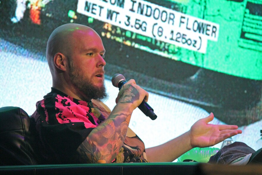 Alien Labs founder Ted Lidie speaks at an event at Walter Studios in downtown Phoenix on Oct. 29, 2024.