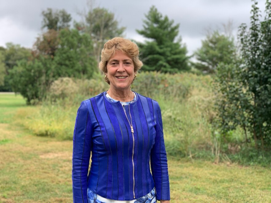 Sara Connor-James, president of the not-for-profit behind the Pavilion Arts Centre, at Donovan Park on Tuesday, Oct. 5, 2021.