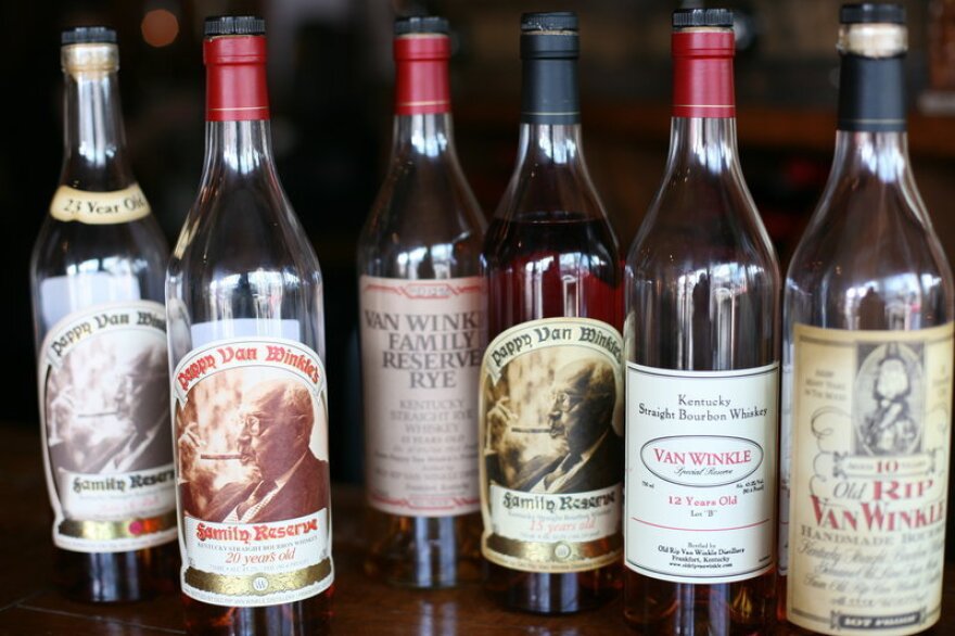 Pappy Van Winkle bourbons at Bourbons Bistro in Louisville, Ky. The spirit was pricey even before a heist at the distillery.