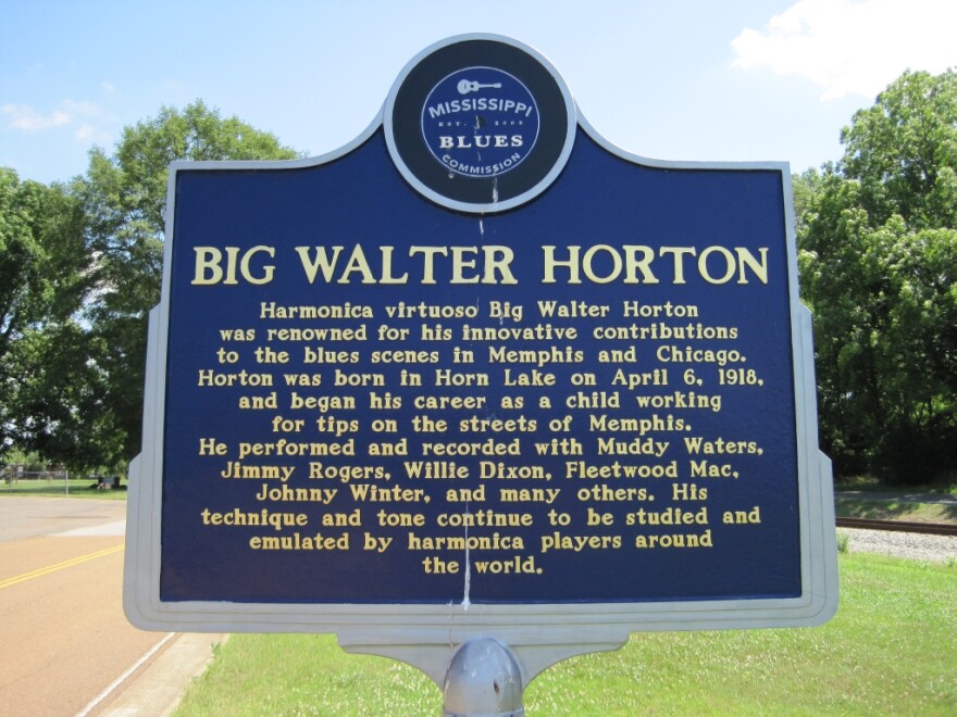 Big Walter Horton Blues Trail Marker, Horn Lake, Mississippi
