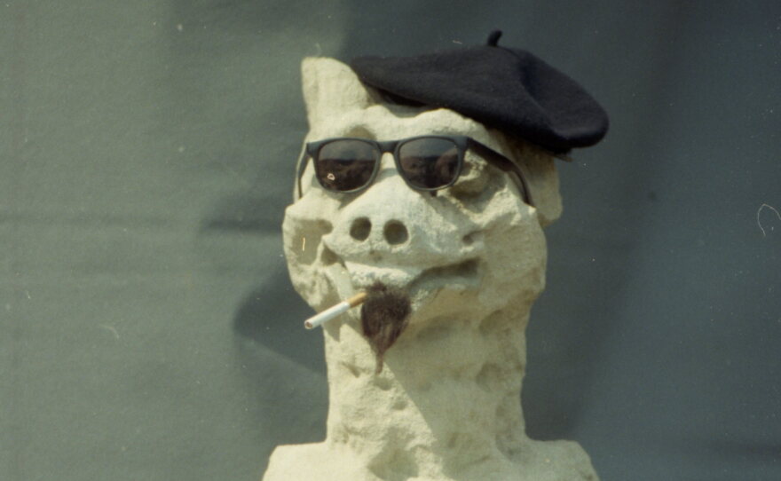You like jazz? Here's Olive in May 1994 dressed as a beatnik. This particular look was created for an NIU brochure advertising upcoming campus events.