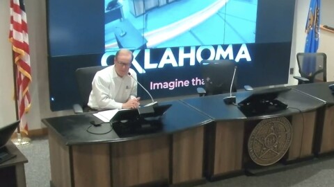 Todd Hiett at an Oct. 7 special meeting of the Oklahoma Corporation Commission