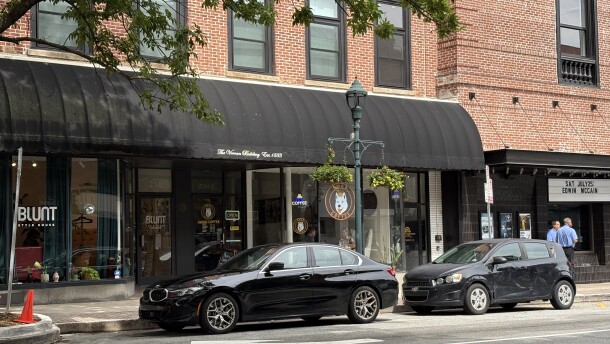 Cars on South Elm Street.