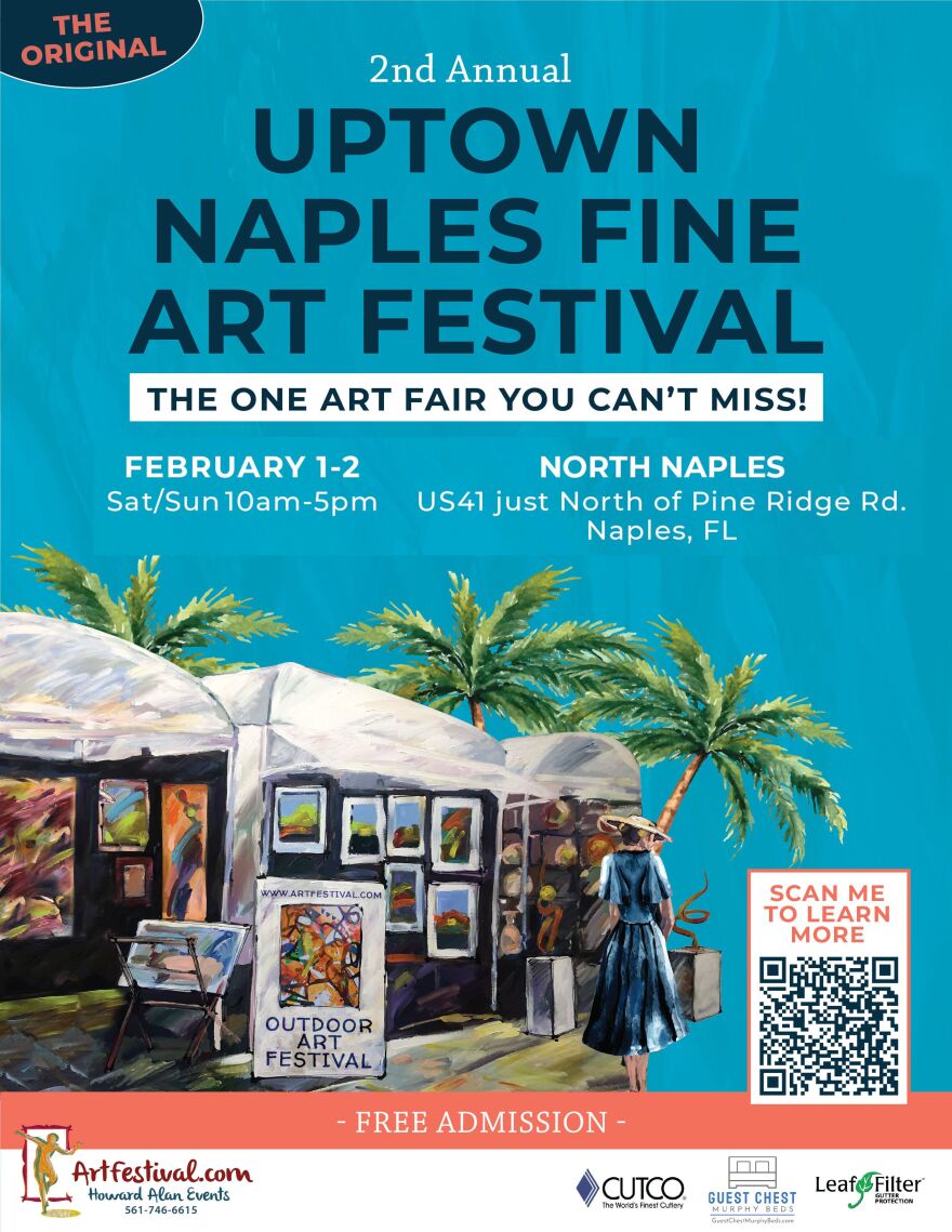 Howard Alan Events Poster for 2nd Annual Uptown Naples Fine Art Festival