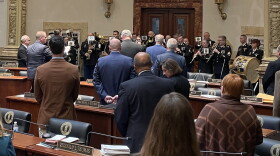 Fort Knox Army Band opened day one of the 2024 General Assembly in the Senate with the National Anthem and My Old Kentucky Home