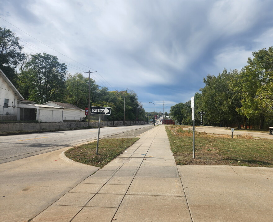 College Street between Grant Avenue and Kansas Expressway in Springfield, Mo. (Photo taken October 21, 2026)