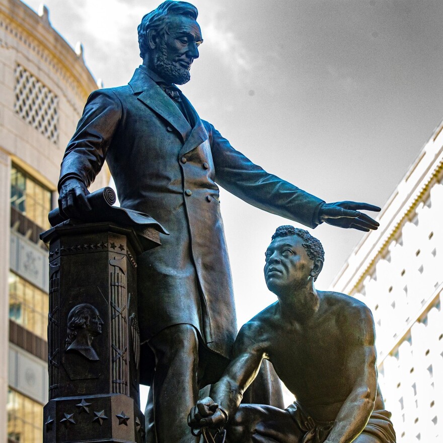 Boston officials have decided to remove the sculpture Emancipation Monument which has stood in Park Square since 1879. It depicts a formerly enslaved man kneeling before Abraham Lincoln.