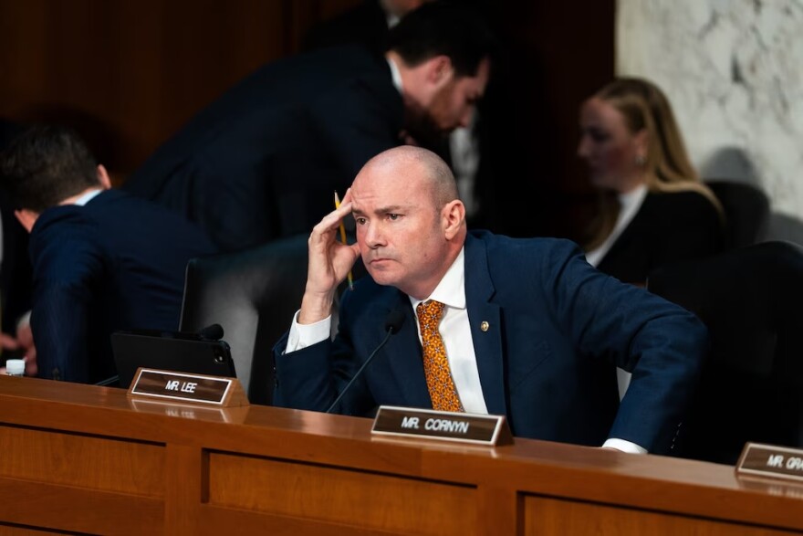 Sen. Mike Lee, R-Utah, as seen at an oversight hearing before the Senate Judiciary Committee, on Capitol Hill in Washington, Tuesday, Oct. 7, 2025.