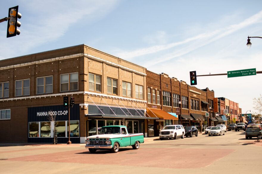 Manna Foods Co-Op stands in the downtown area of Detroit Lakes on May 11, 2026.