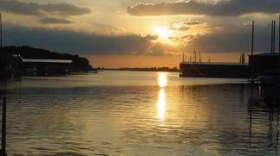 Lake Texhoma at sunset