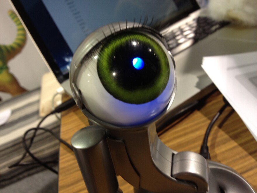 The Computer Companion is a giant blinking eyeball on a stick.