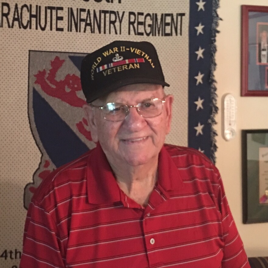 Kenneth "Rock" Merritt jumped into Normandy with the 82nd Airborne Division on D-Day in 1944.
