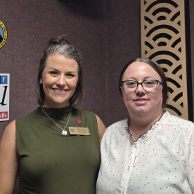 City of Lawton's Caitlin Gatlin and KCCU's Amanda Purser