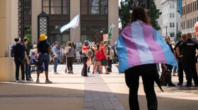 Bri Johnson attending a rally in Wichita.
