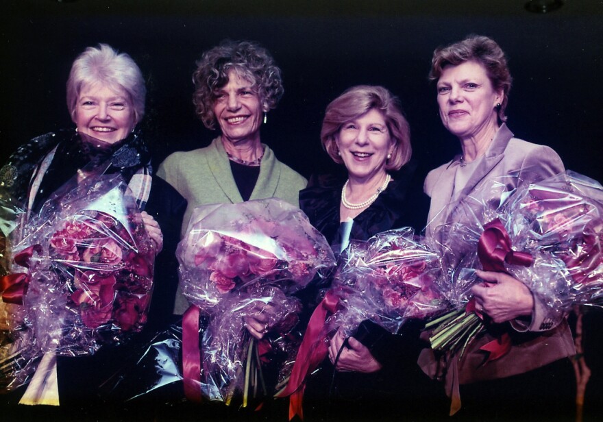 Linda Wertheimer (left to right), Susan Stamberg, Nina Totenberg and Cokie Roberts helped shape NPR's sound and culture at a time when few women held prominent roles in journalism.