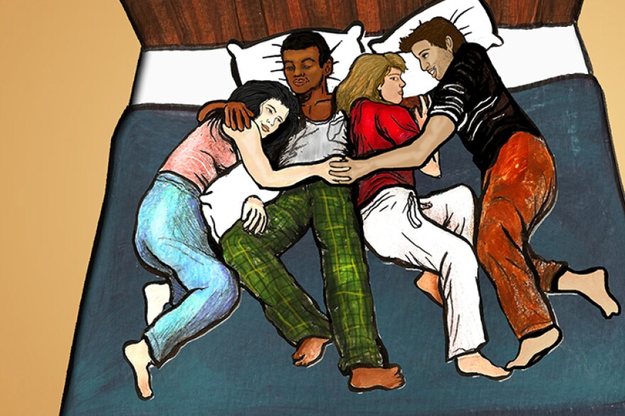 like four "bugs in a rug"