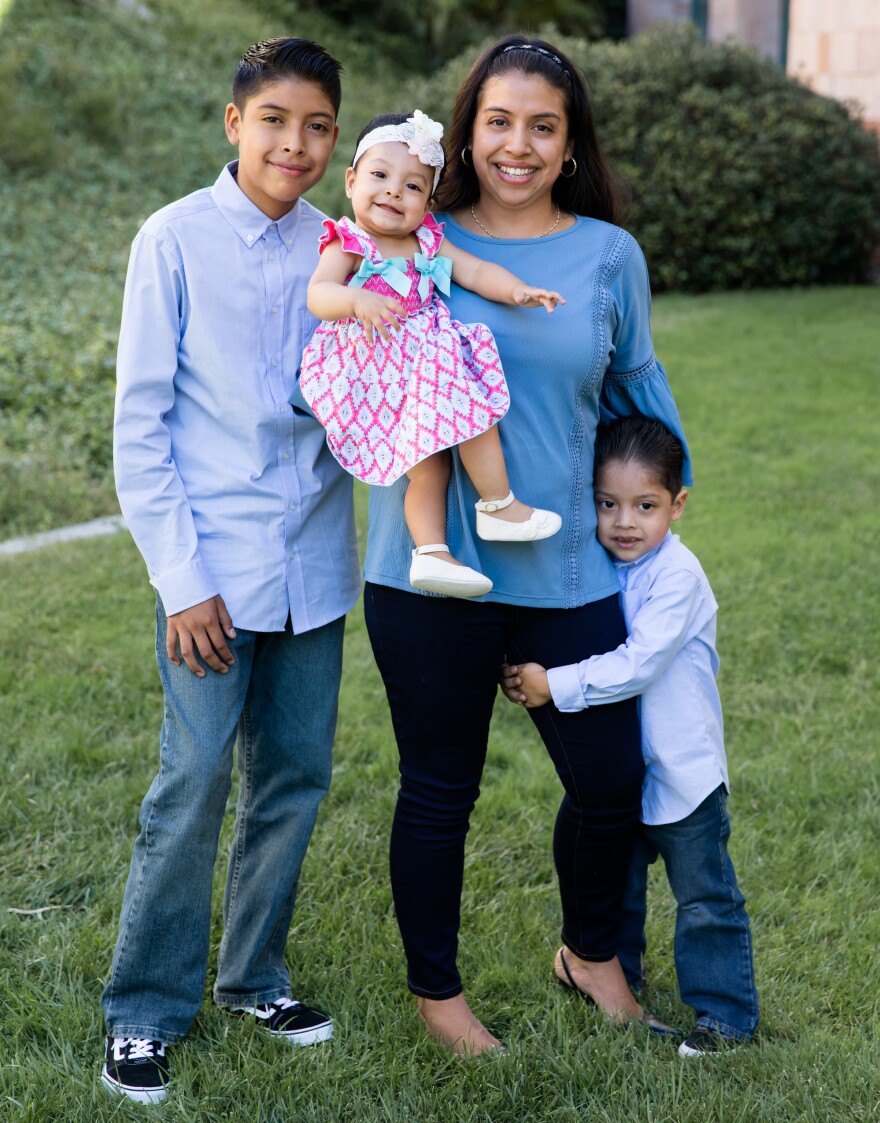 Sebastiana Manuel (second from left) with members of her family: Domingo Manuel Jr. (from left), Dolores Sebastian and Tony Manuel.