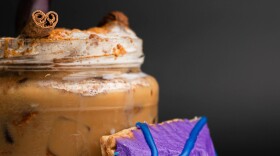 An iced coffee and a pop tart