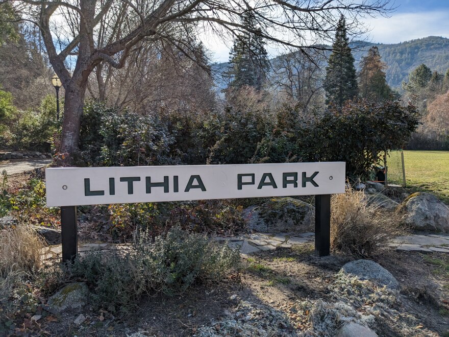  The entrance to Lithia Park in Ashland, opened in 1916